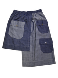 Asymmetrical Cargo Skirt - Two Tone
