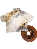 Rust Dyed Cultivated Crop Top #9 - LARGE