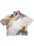 Rust Dyed Cultivated Crop Top #9 - LARGE