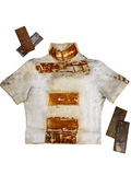 Rust Dyed Cultivated Crop Top #1 - SMALL