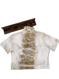 Rust Dyed Cultivated Crop Top #13 - XLARGE