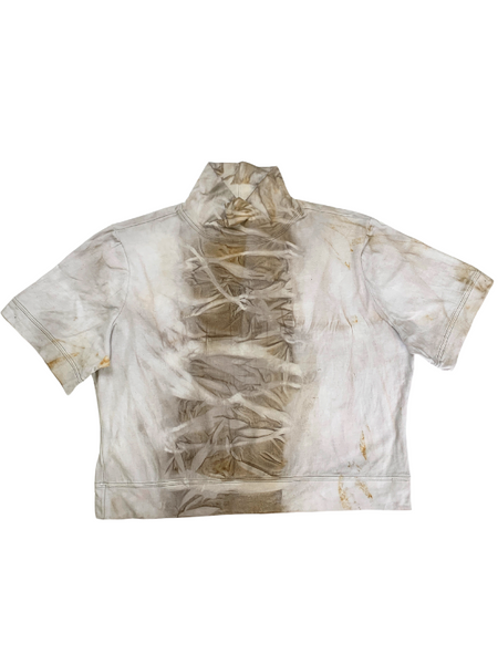 Rust Dyed Cultivated Crop Top #13 - XLARGE
