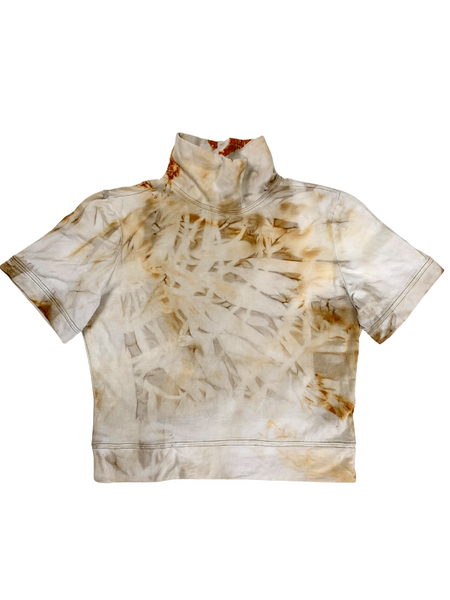 Rust Dyed Cultivated Crop Top #2 - SMALL