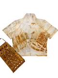 Rust Dyed Cultivated Crop Top #5 - MEDIUM